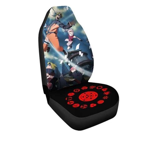 Naruto Car Seat Covers Car Accessories Konoha Vs Akatsuki Sharingan