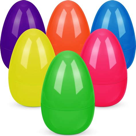 Karenhi 18 Pieces Jumbo Easter Eggs 10 Inches Giant Fillable Plastic Easter Eggs