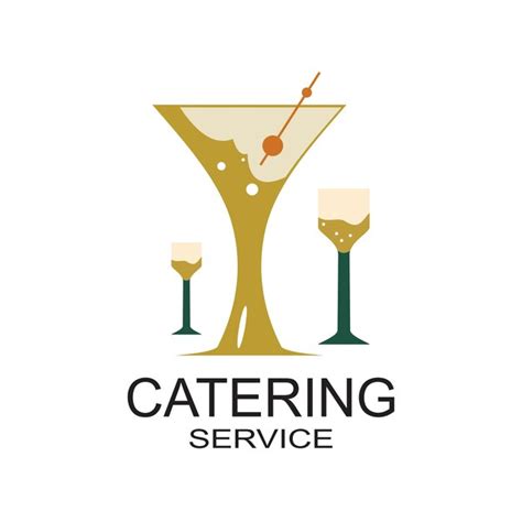 Diseño de logotipo de catering concepto simple vector premium Vector