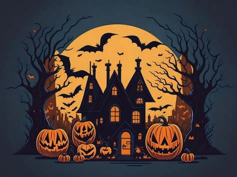 Premium Photo | Halloween town background