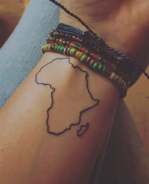 Africa Outline Tattoo