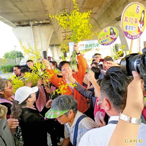 林佳龍送文心蘭 邀鄉親遊花博 地方 自由時報電子報