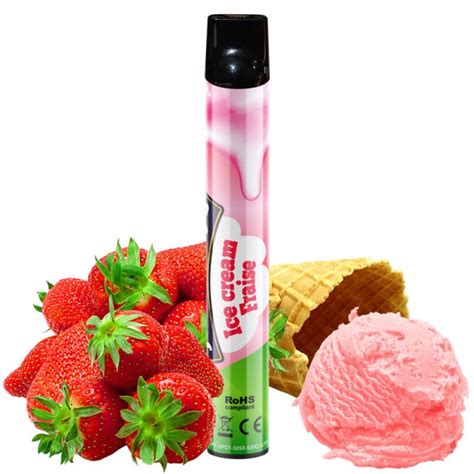 E Cigarette Jetable Wpuff Ice Cream Fraise Liquideo