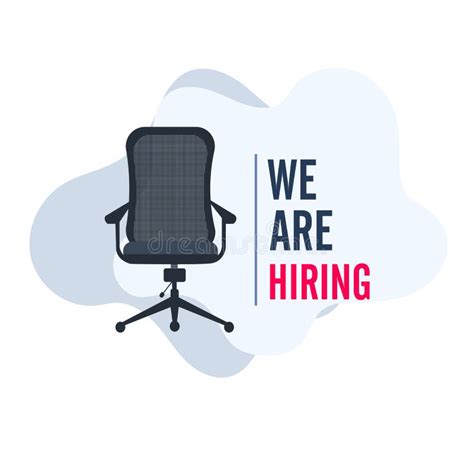 We`re Hiring With Office Chair And A Sign Vacant Business Recruiting