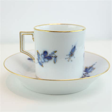 Bilder Zu Meissen Kaffeetasse Mit Unterteller Blaue Blume Mit