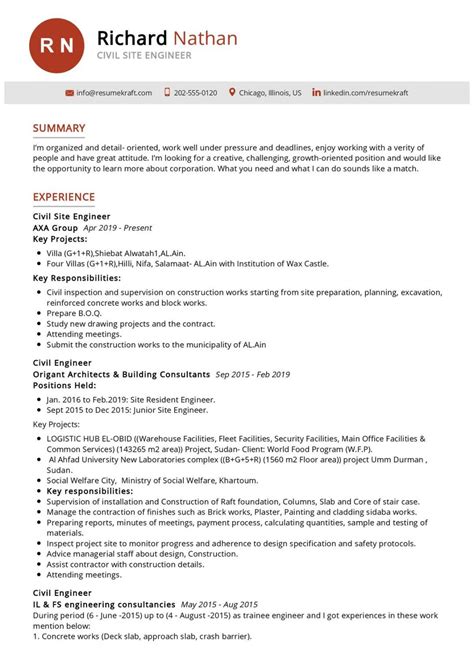 Engineering Resume Examples 2021 - ResumeKraft