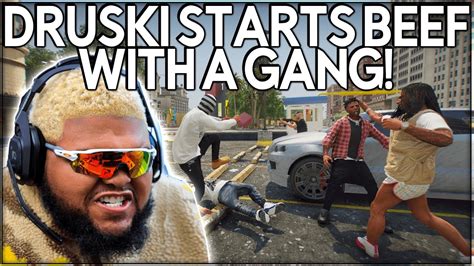 Druski Starts BEEF With A Gang GTA RP Grizzly Gang Whitelist YouTube