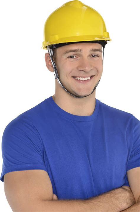 Construction Plastic Hard Hat Yellow One Size Wearable Costume Accessory For Halloween