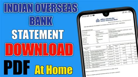 Indian Overseas Bank Statement Download Indian Overseas Bank Ka