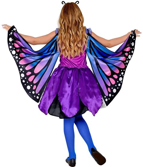 Karneval Mädchen Kostüm Schmetterling Blau Faschingskram