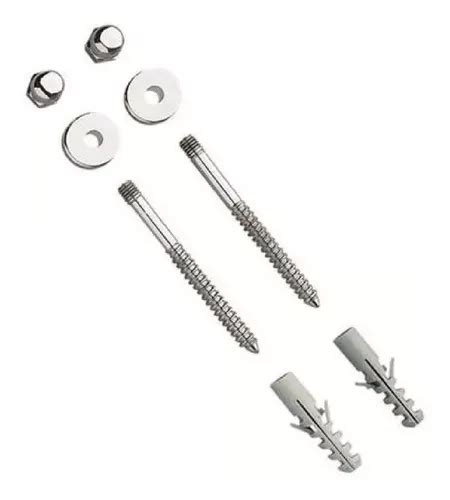 Kit De Tornillos De Acero Inoxidable Cromado Para Fijaci N De Inodoro Y