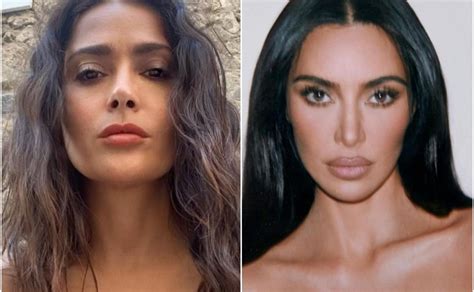 Critican A Salma Hayek Por Mascar Chicle Ante Kim Kardashian