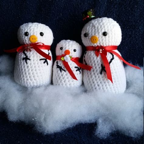 Crochet Snowman - Etsy