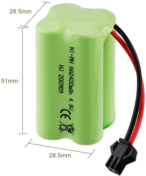 1 vnt 4 8 V AA akumuliatoriaus 2400 mAh įkraunamas Ni MH