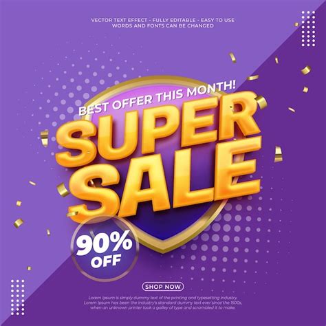 Premium Vector Sale Vector Text Effect