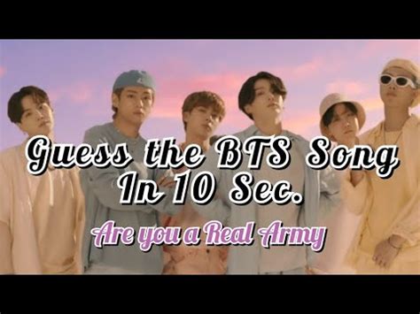 Guess The BTS Song By Pictures In 10 Sec Challenge Are You A Real