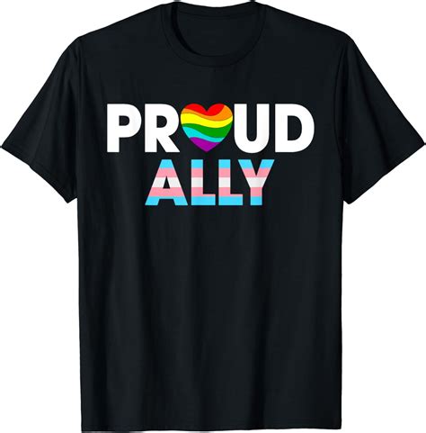 Proud Ally Pride LGBT Transgender Flag Heart Gay Lesbian T Shirt Buytshirtdesigns