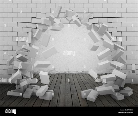 Derribar Un Muro D Rendering Fotograf A De Stock Alamy