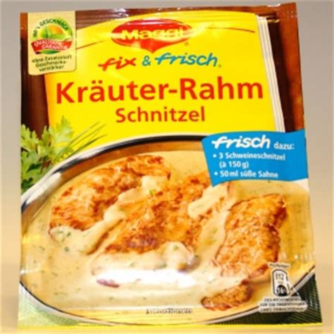 Maggi fix frisch Kräuter Rahm Schnitzel