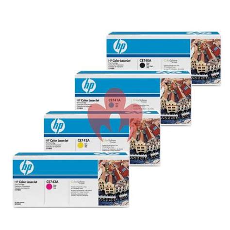 Hp Ce740a Ce741a Ce742a Ce743a Toner Cartridge 307a X 4 Pack Genuine