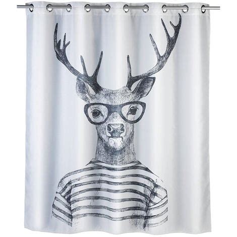 Rideau De Douche Mr Deer Textile 180x200 Cm WENKO