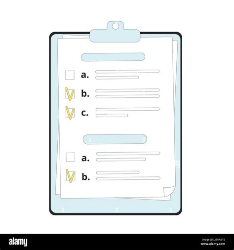 Survey Clipboard Isolated On A White Background Quality Test Client