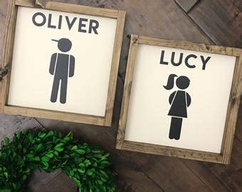 Kids bathroom signs | Etsy