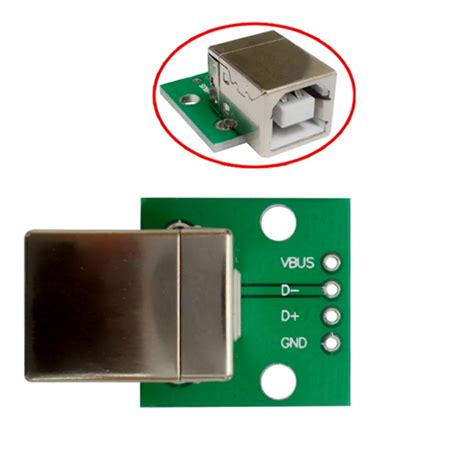 Разъем USB Type-B на плате DIP-адаптер 4-PIN мама PCB купить в СПб за ...