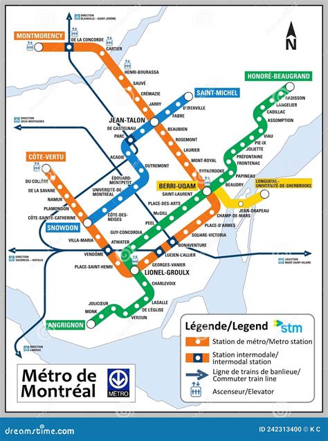 Montreal Subway Map editorial image. Image of station - 242313400