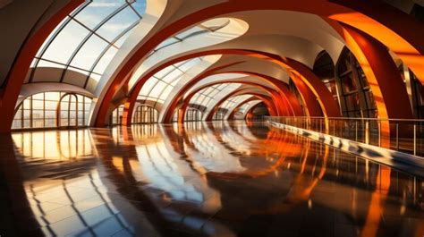 Premium AI Image | interior of the airport terminal in the project of a ...