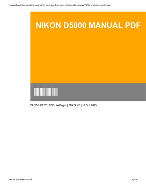 Nikon d5000 manual pdf by DonSparks2999 - Issuu