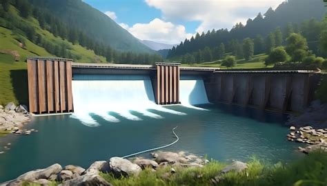 Premium Photo | A smallscale hydropower dam generating electricity for ...