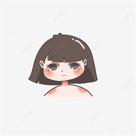 รปAnime Girls Angry Expression การตนนารก Handpainted Q Version