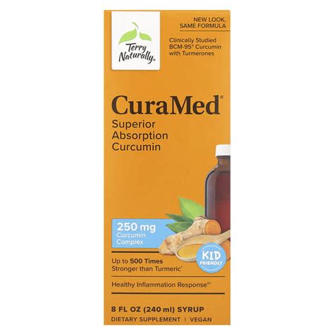 Terry Naturally CuraMed Syrup Superior Absorption Curcumin 250 Mg 8