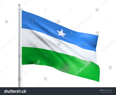 Puntland Flag Waving On White Background Stock Illustration 1507890881 ...