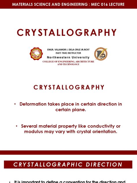 Mec 016 Crystallography | PDF | Crystal Structure | Crystallography 