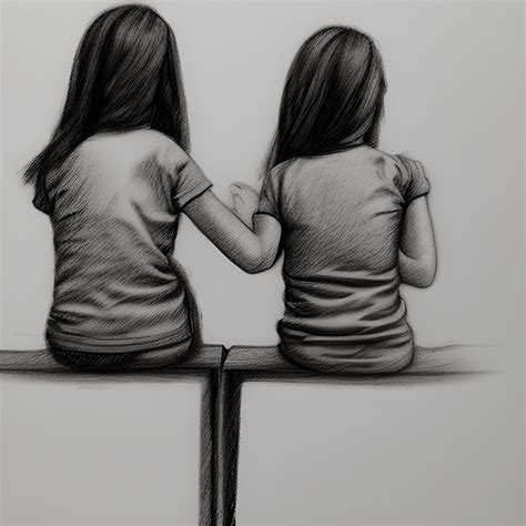 friends pencil drawing
