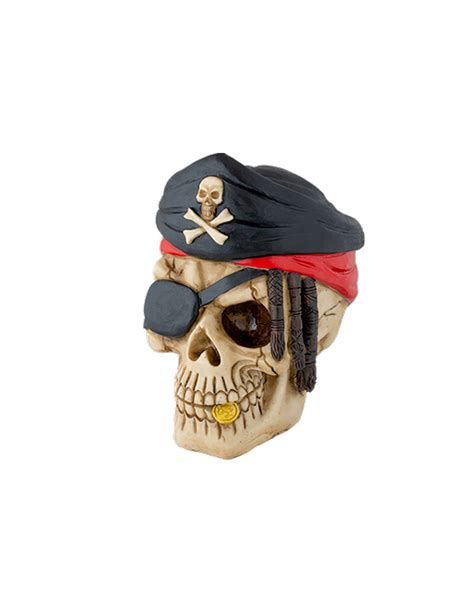 Figurine en résine Crâne de Pirate 11 cm Boutique Épées