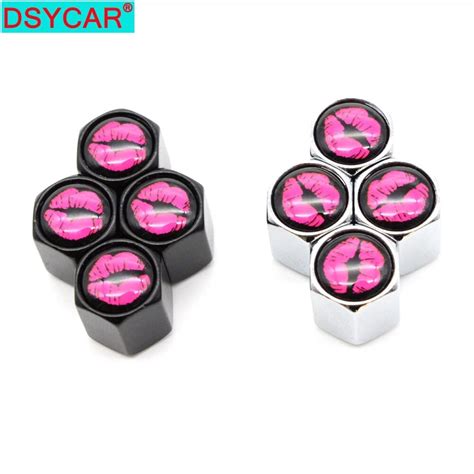 DSYCAR 4Pcs Set Fashion Universal Car Styling Zinc Alloy Car Tire Valve