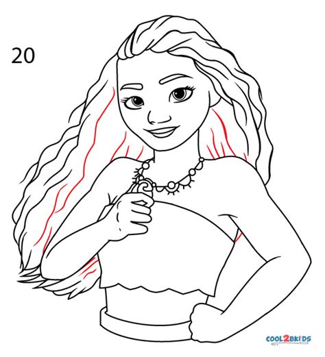 How To Draw Moana Step By Step Pictures