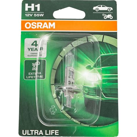 Автолампа OSRAM H1 55 P14 5s ULTRA LIFE 12V 1 10 64150ULT 01B