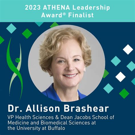 Introducing Dr Allison Brashear Finalist For The 2023 ATHENA