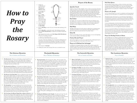 Guide How To Pray The Rosary Printable Booklet - prntbl ...