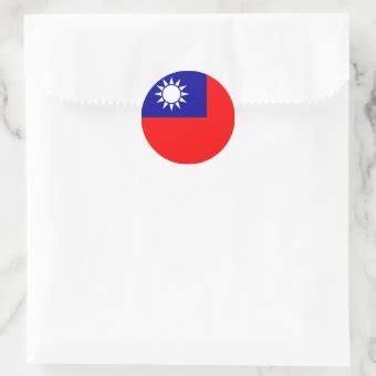 Taiwan Flag Sticker | Zazzle