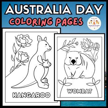 Australian Animals Coloring Pages Activities Worksheets Australia Day