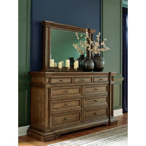 Frantanna Dresser And Mirror Brown Dufresne Furniture And Appliances