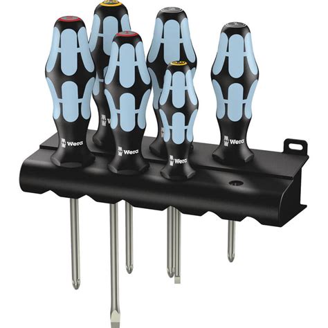 Wera 6 Piece Kraftform Stainless Steel Screwdriver Set