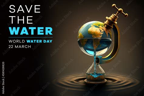 World Water Day Concept Every Drop Matters Saving Water And World