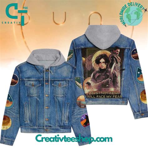 Dune Movie Hooded Denim Jacket Creativteeshop