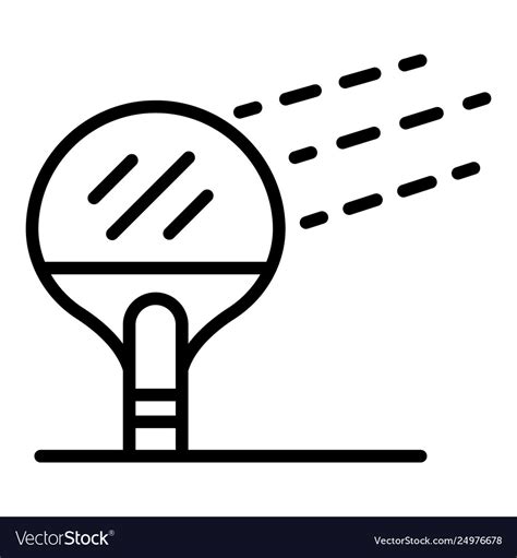 Ping Pong Paddle Icon Outline Style Royalty Free Vector